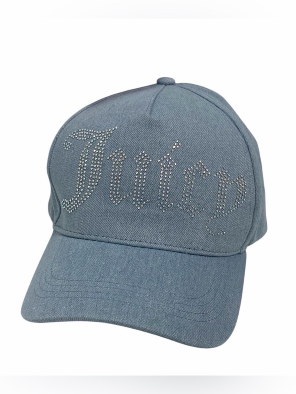 Juicy Couture Denim Blue Rhinestone Embellished Women’s Baseball Cap - NWT